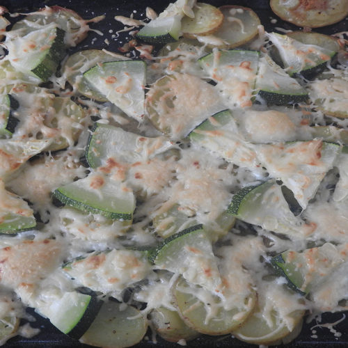 Backkartoffeln mit Zucchini und Käse auf Kochen-verstehen.de