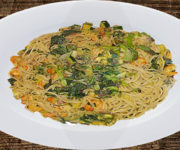 Garnelen-Spinat-Pasta
