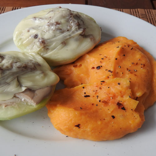 Gefüllter Kohlrabi mit Süßkartoffelbrei auf Kochen-verstehen.de