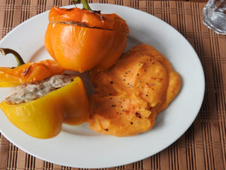 Gefüllte Paprika mit Süßkartoffelbrei auf Kochen-verstehen.de
