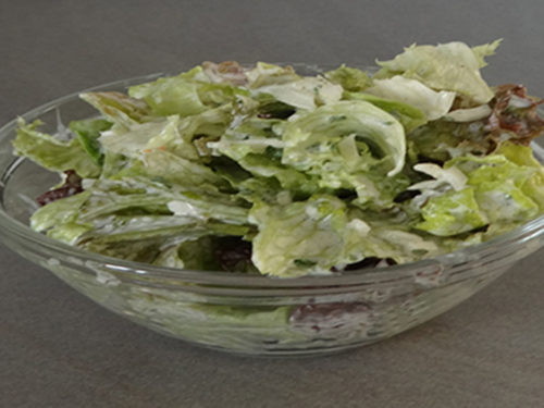 Gruner Salat Mit Joghurt Dressing Kochen Verstehen De 