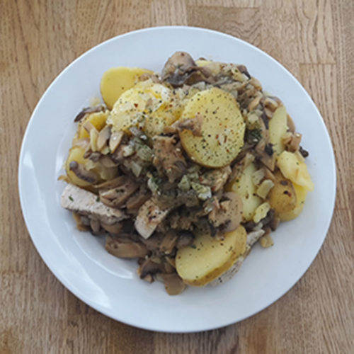 Hähnchen mit Kartoffeln und Pilzen (Rezept mit Bild) auf Kochen-verstehen.de