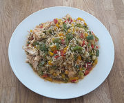 Hähnchen mit Paprika und Reis (Rezept mit Bild) auf Kochen-verstehen.de
