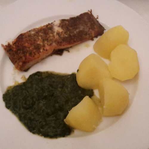 Lachs Toskana mit Spinat und Kartoffeln auf Kochen-verstehen.de