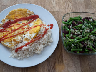 Omelett mit Reis und Bohnensalat (Rezept mit Bild) auf Kochen-verstehen.de