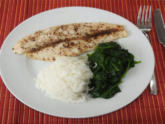 Pangasius mit Reis und Spinat auf Kochen-verstehen.de