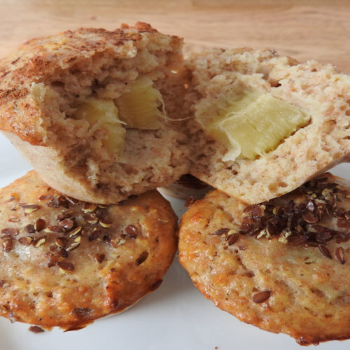 Protein-Muffins mit Bananenfüllung auf Kochen-verstehen.de