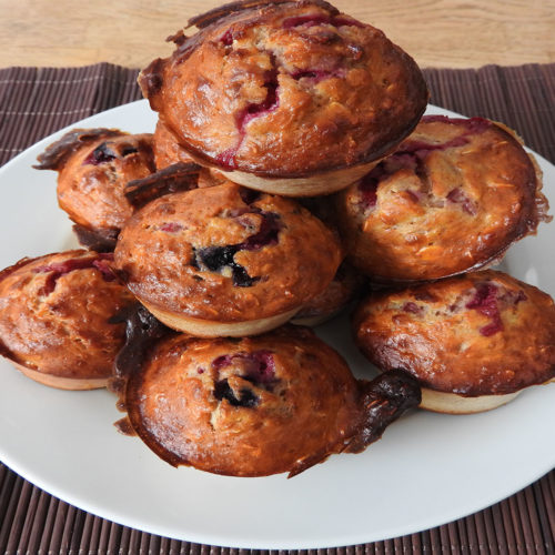 Protein-Muffins mit Fruchtfüllung auf Kochen-verstehen.de