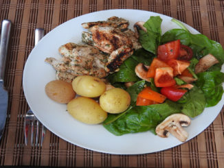 Putenfilet mit Spinatsalat auf Kochen-verstehen.de