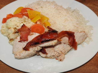 Putenfiletbraten mit Backgemüse und Reis auf Kochen-verstehen.de