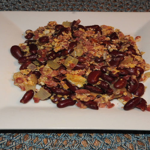 Rührei mit Bohnen und Schinken (Rezept mit Bild) auf Kochen-verstehen.de