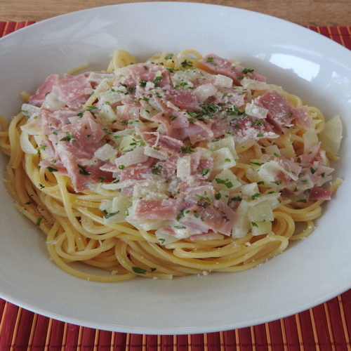 Spaghetti Carbonara (light) auf Kochen-verstehen.de