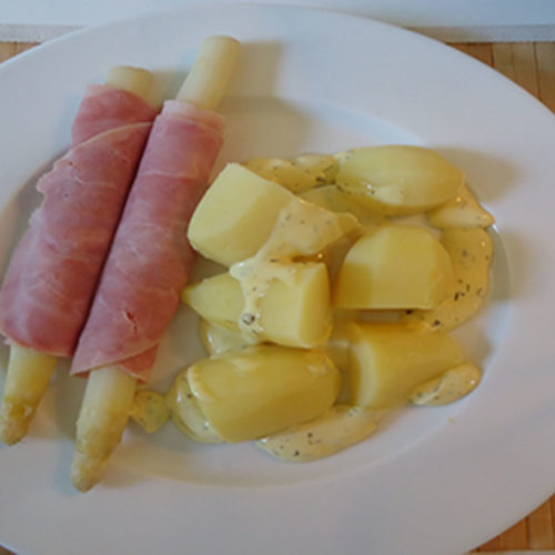 Spargel im Bechamel-Kochschinkenmantel (Rezept mit Bild) auf Kochen-verstehen.de