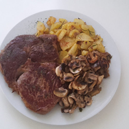 Steak mit Kartoffeln und Pilzen (Rezept mit Bild) auf Kochen-verstehen.de