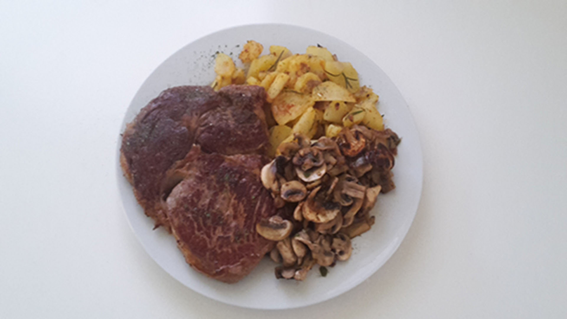 Steak mit Kartoffeln und Pilzen | Kochen-verstehen.de