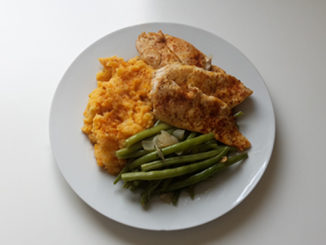 Süßkartoffelpüree mit Hähnchen und Bohnen (Rezept mit Bild) auf Kochen-verstehen.de
