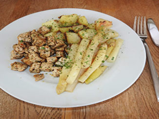 Tofu mit Spargel und Bratkartoffeln auf Kochen-verstehen.de