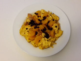 Vanille-Rührei mit Mandarinen und Heidelbeeren (Rezept mit Bild) auf Kochen-verstehen.de