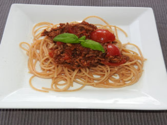 Vollkornspaghetti mit Hackfleischsauce auf Kochen-verstehen.de